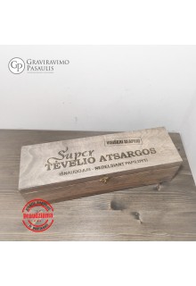 Graviruota vyno dėžė "Super Tėvelio atsargos"